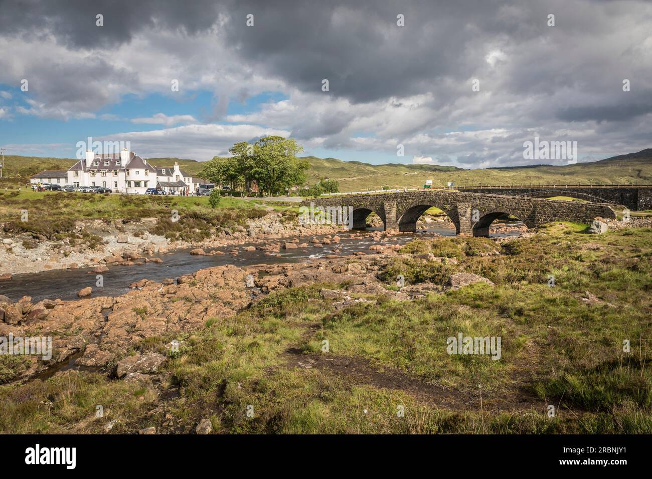 Sligachan Old Bridge, Isle of Skye, Highlands, Schottland, Großbritannien Stockfoto