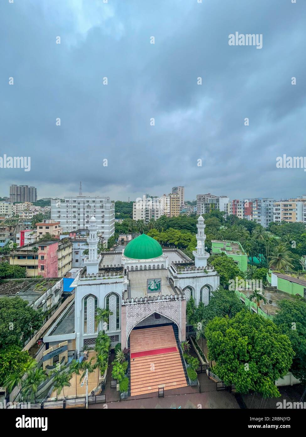 Dieses Foto von oben wurde aus chittagong, Bangladesch, gemacht. Stockfoto