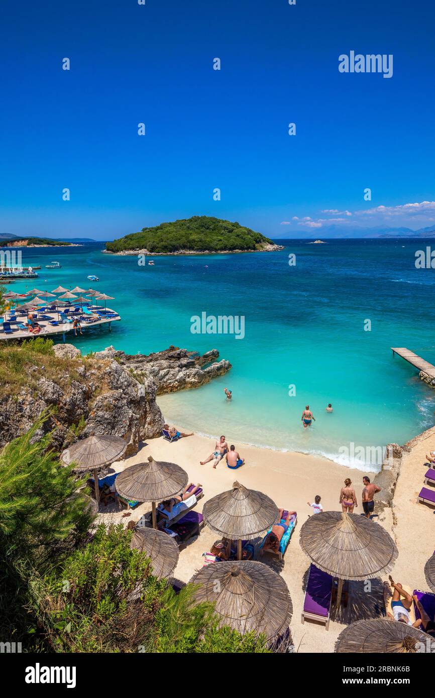 Südküste, Ksamil, Albanien Stockfoto