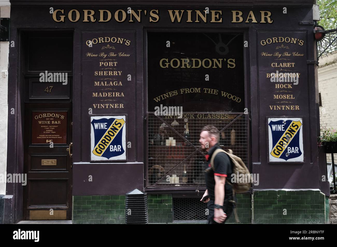 Gordon's Wine Bar Stockfoto