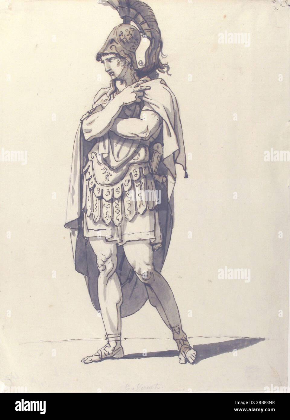 Standing Warrior von Carle Vernet Stockfoto