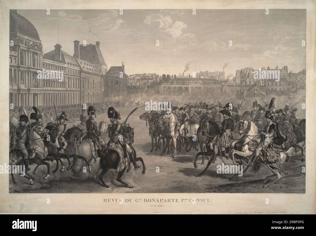 Ubersicht über den ersten Konsul Bonaparte im Tuileriengericht 1800 von Carle Vernet Stockfoto