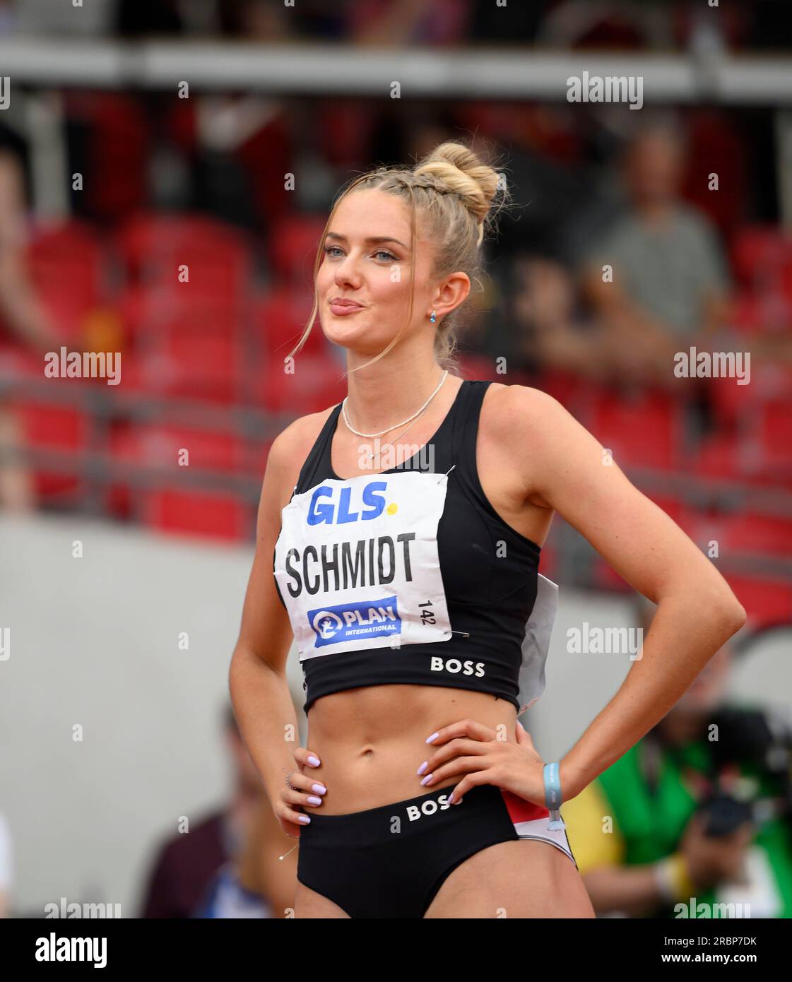 Alica SCHMIDT (SCC Berlin) 400m. Finale der Frauen, am 9. Juli 2023 Deutsche Leichtathletik-Meisterschaft 2023, ab Juli 8. - 09.07.2023 in Kassel/Deutschland. Stockfoto