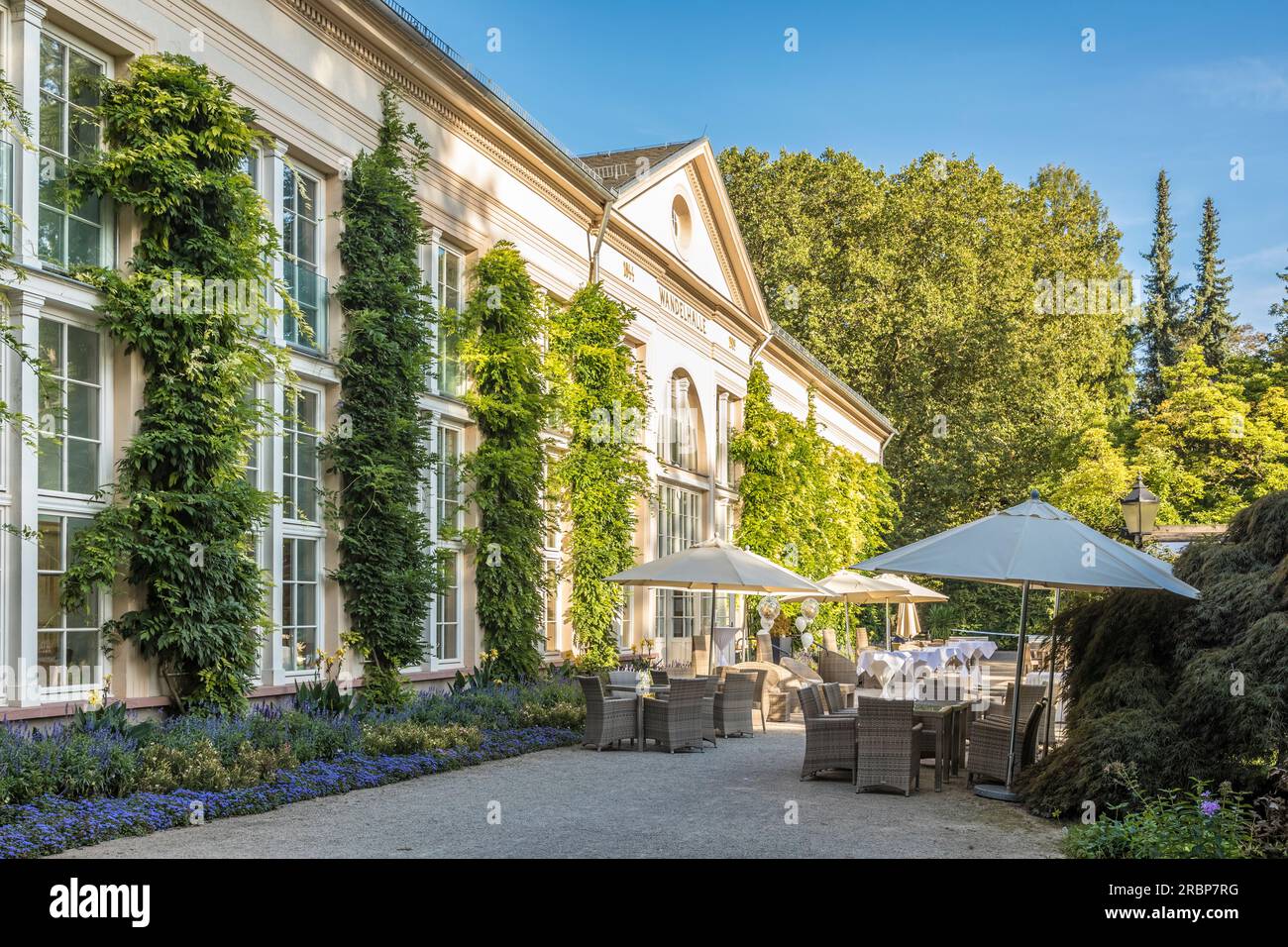 Café Restaurant Orangerie im Kurpark im historischen Foyer im Kurpark Bad Homburg vor der Höhe, Taunus, Hessen, Deutschland Stockfoto