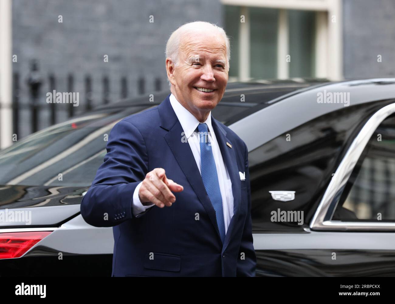 US-Präsident Joe Biden und sein Gefolge besuchen Downing Street, 10. Juli 2023, London, Großbritannien Stockfoto