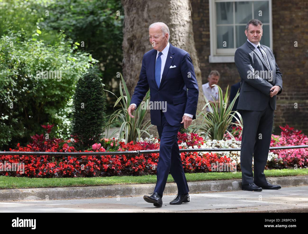 US-Präsident Joe Biden und sein Gefolge besuchen Downing Street, 10. Juli 2023, London, Großbritannien Stockfoto
