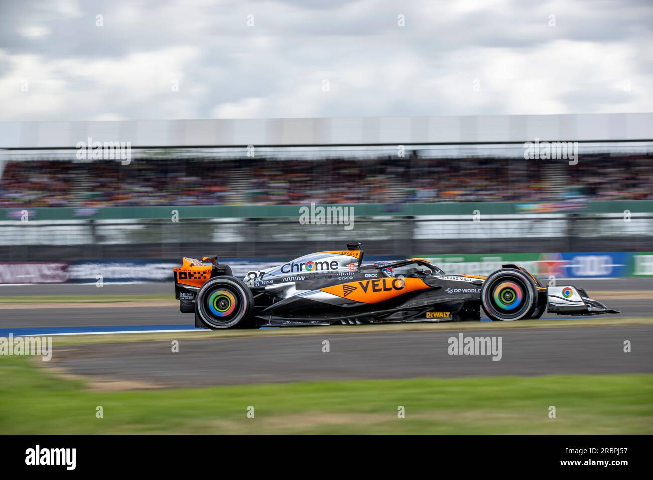Silverstone, Vereinigtes Königreich, Juli 09, Oscar Piastri aus Australien tritt um McLaren F1 an. Wettkampftag, Runde 11 der Formel-1-Meisterschaft 2023. Kredit: Michael Potts/Alamy Live News Stockfoto