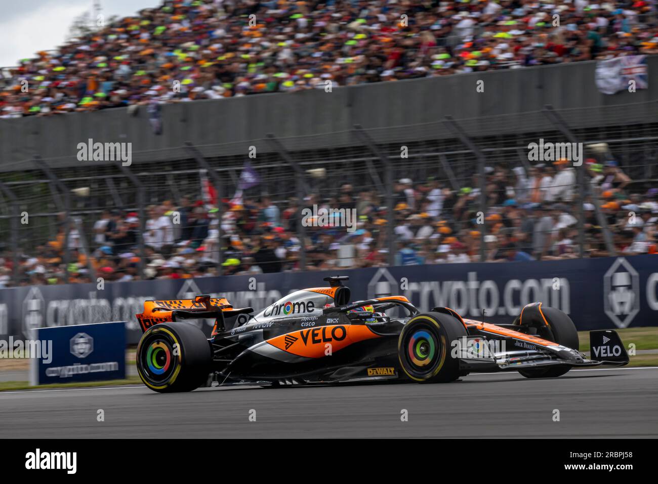Silverstone, Vereinigtes Königreich, Juli 09, Oscar Piastri aus Australien tritt um McLaren F1 an. Wettkampftag, Runde 11 der Formel-1-Meisterschaft 2023. Kredit: Michael Potts/Alamy Live News Stockfoto