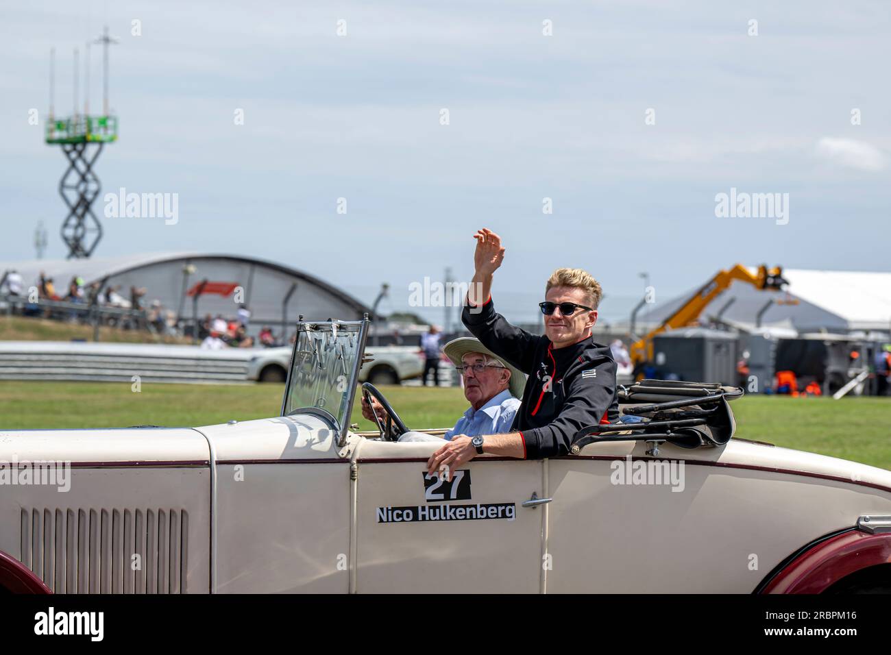 Silverstone, Vereinigtes Königreich, Juli 09, Nico Hulkenberg aus Deutschland tritt um die Haas F1 an. Wettkampftag, Runde 11 der Formel-1-Meisterschaft 2023. Kredit: Michael Potts/Alamy Live News Stockfoto