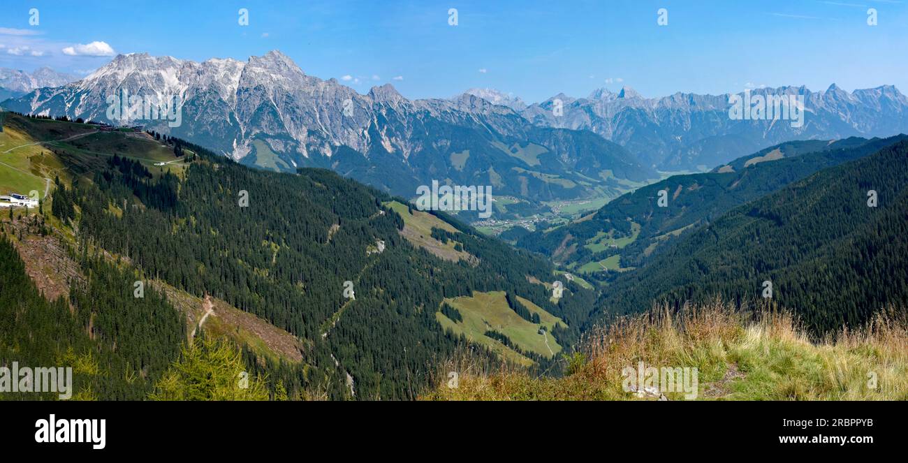 Österreich, Leogang Steinberge u. Steinernes Meer, Sicht vom großen Asitz Stockfoto