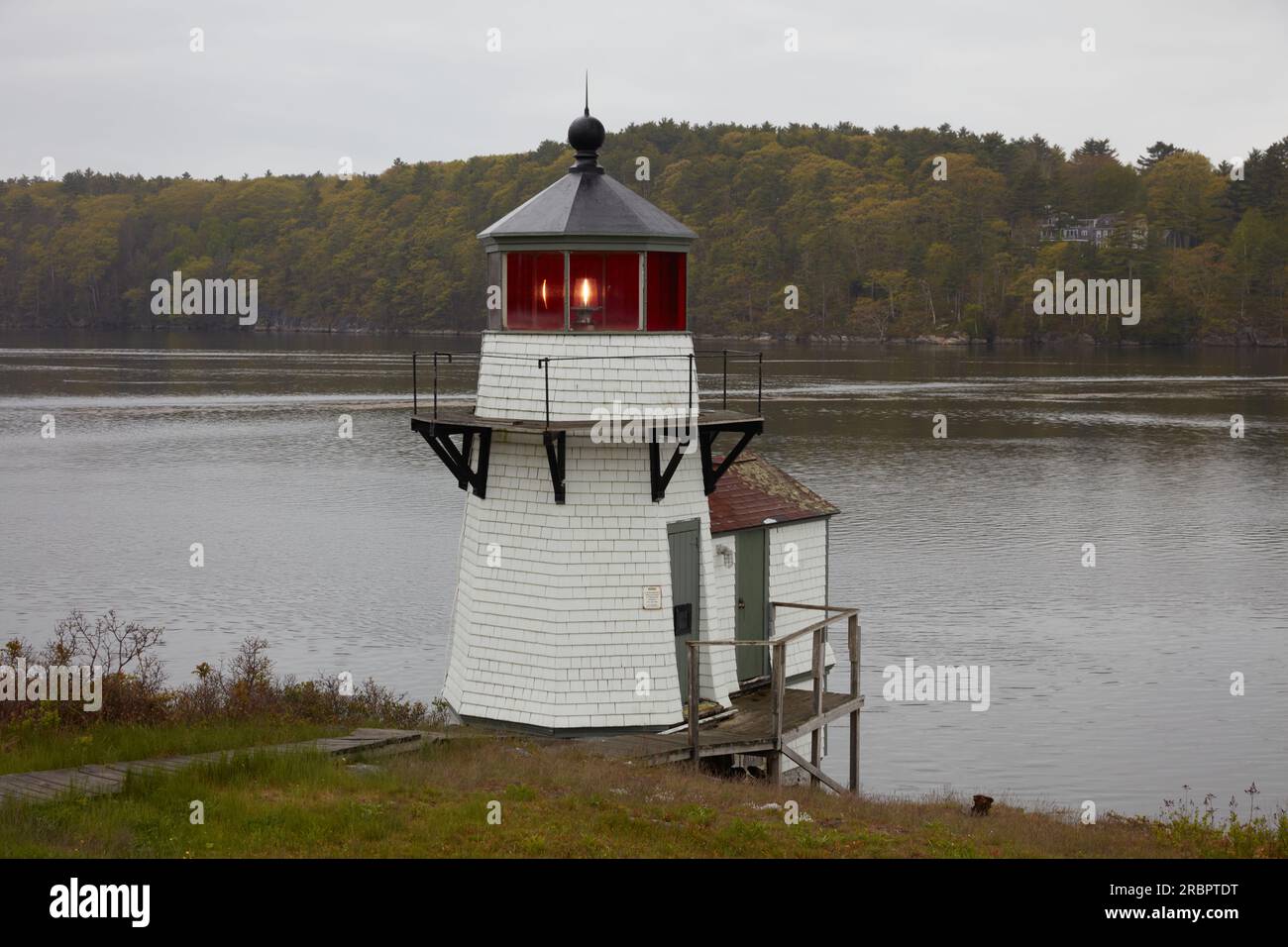 Eichhörnchen Point Lighthouse Maine Stockfoto