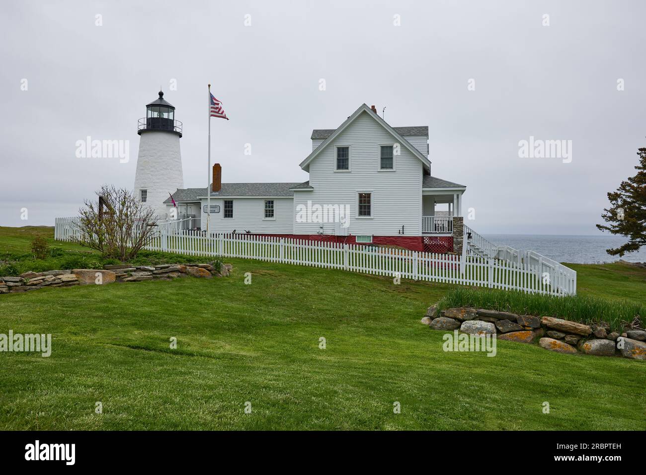 Pemaquid Leuchtturm Maine Stockfoto