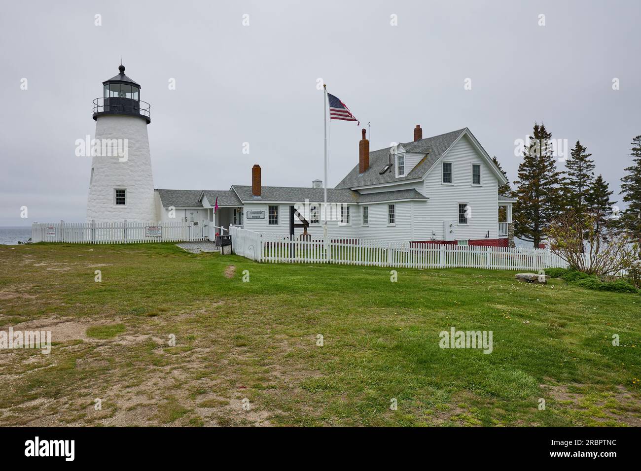 Pemaquid Leuchtturm Maine Stockfoto