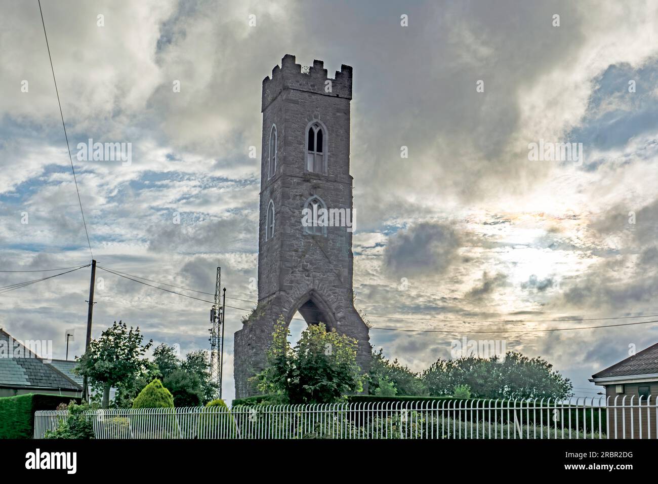 Der Magdalena Tower in Drogheda, Grafschaft Louth, Irland. Eine Konstruktion aus dem 14. Jahrhundert. Stockfoto
