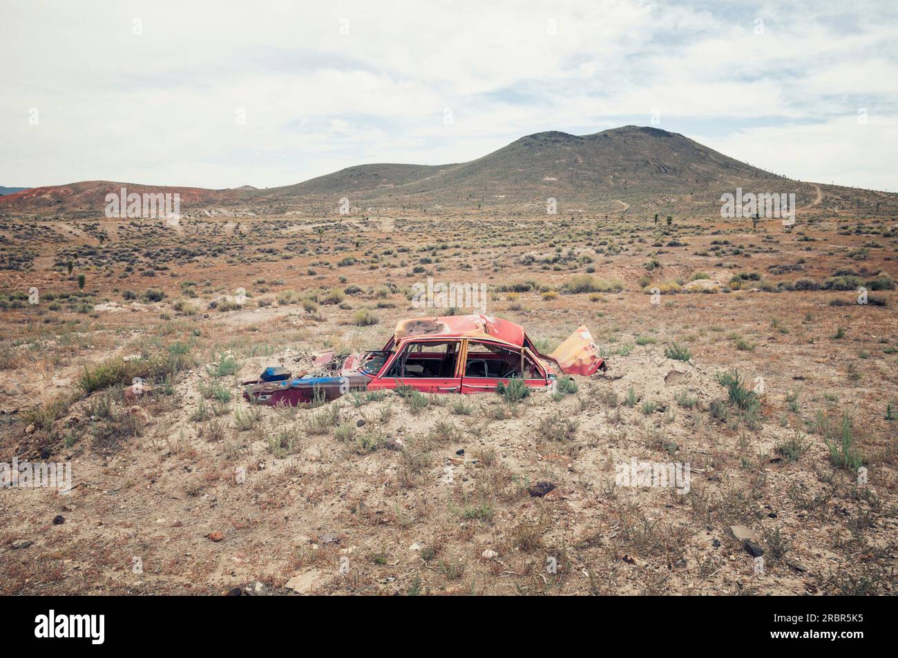 08-14-2017 Goldfield, NV, USA. International Car Forest of the Last Church. Stockfoto