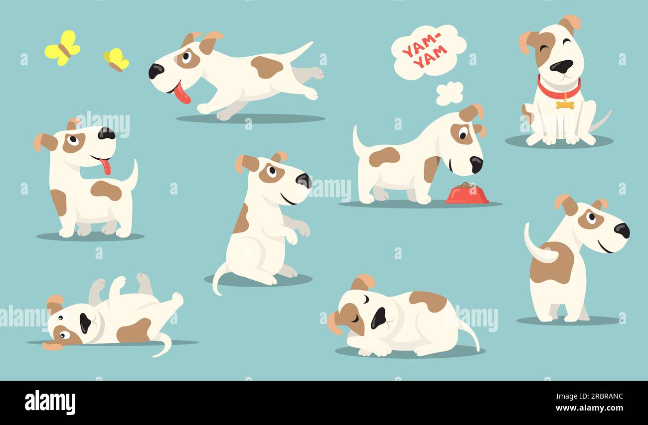 Fröhliche kleine Hundefreundin Stock Vektor