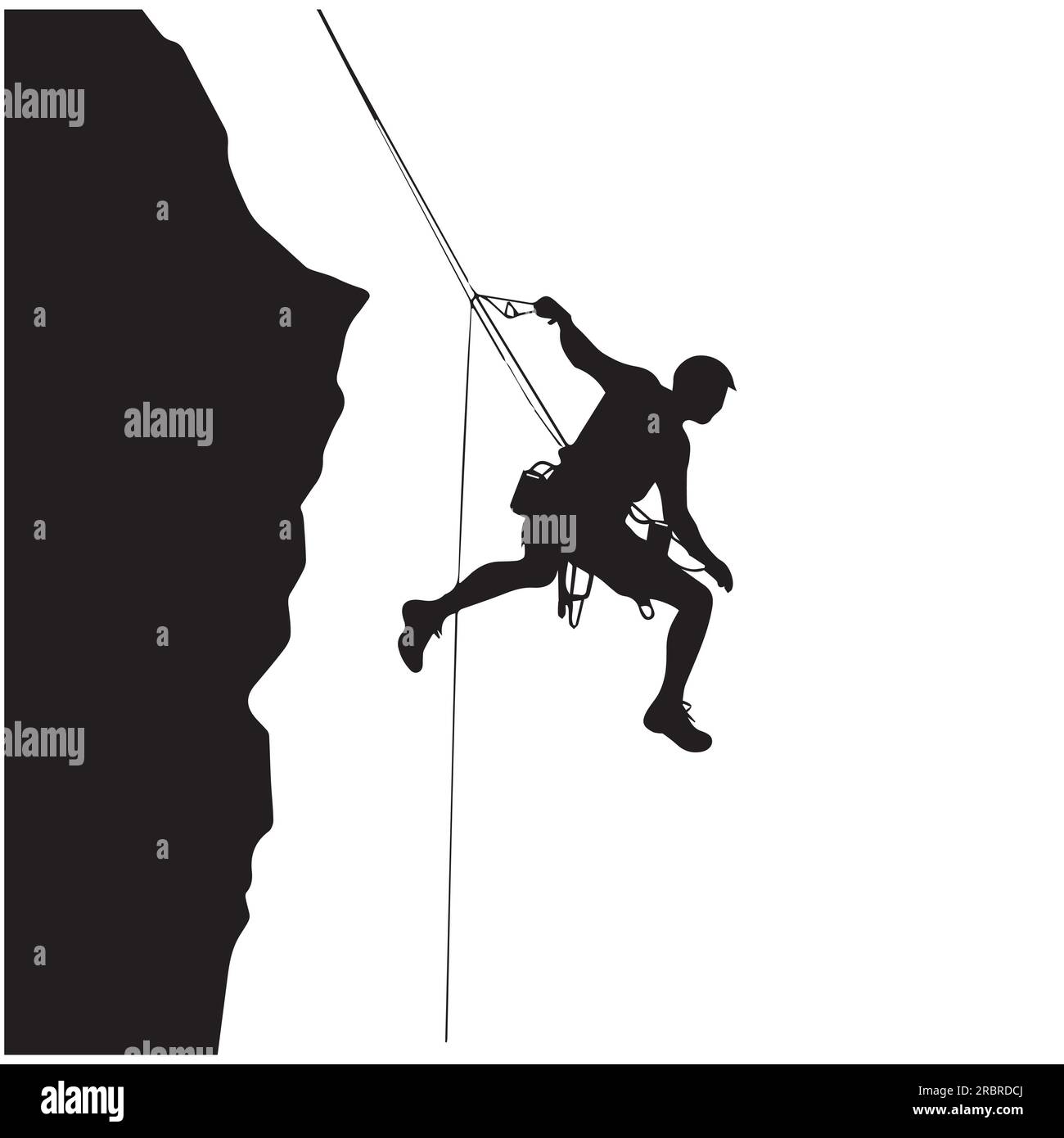 Silhouette Klettern Menschen Vektor-Illustration Stock Vektor