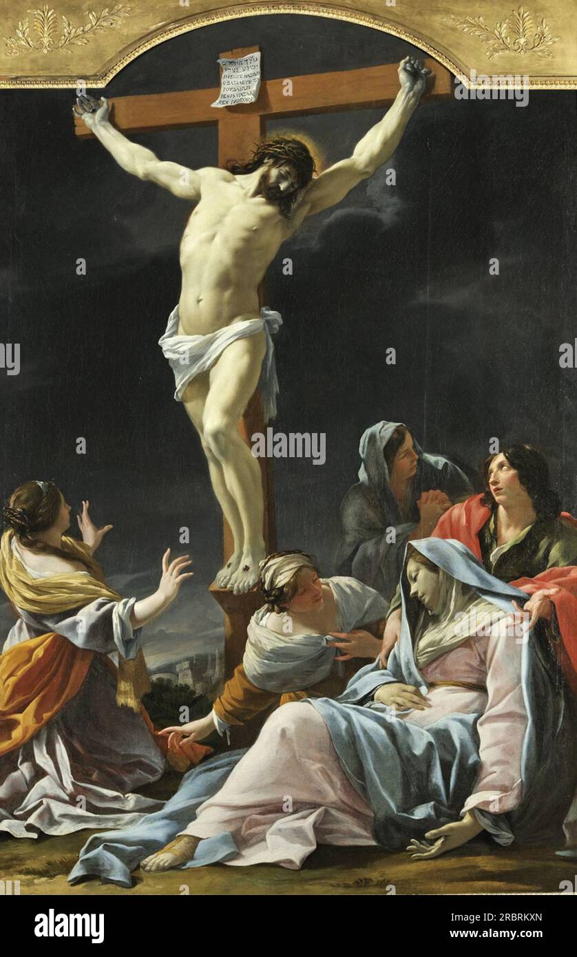 Kreuzigung c.1636 - c.1637; Frankreich: Simon Vouet Stockfoto