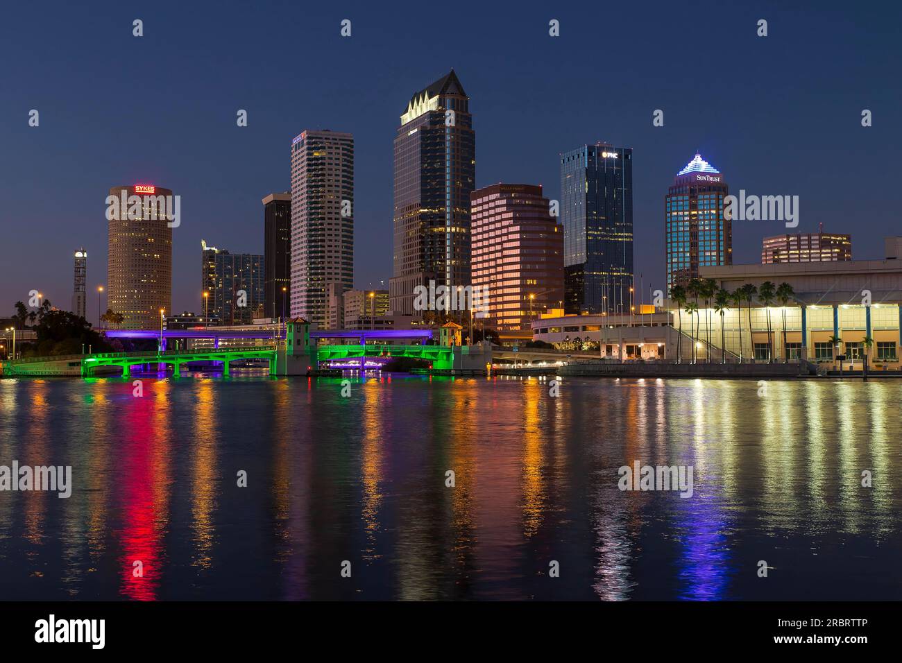 Tampa ist eine Stadt in und Bezirkssitz von Hillsborough County, Florida, USA, an der Westküste von Florida in Tampa Bay, in der Nähe des Stockfoto