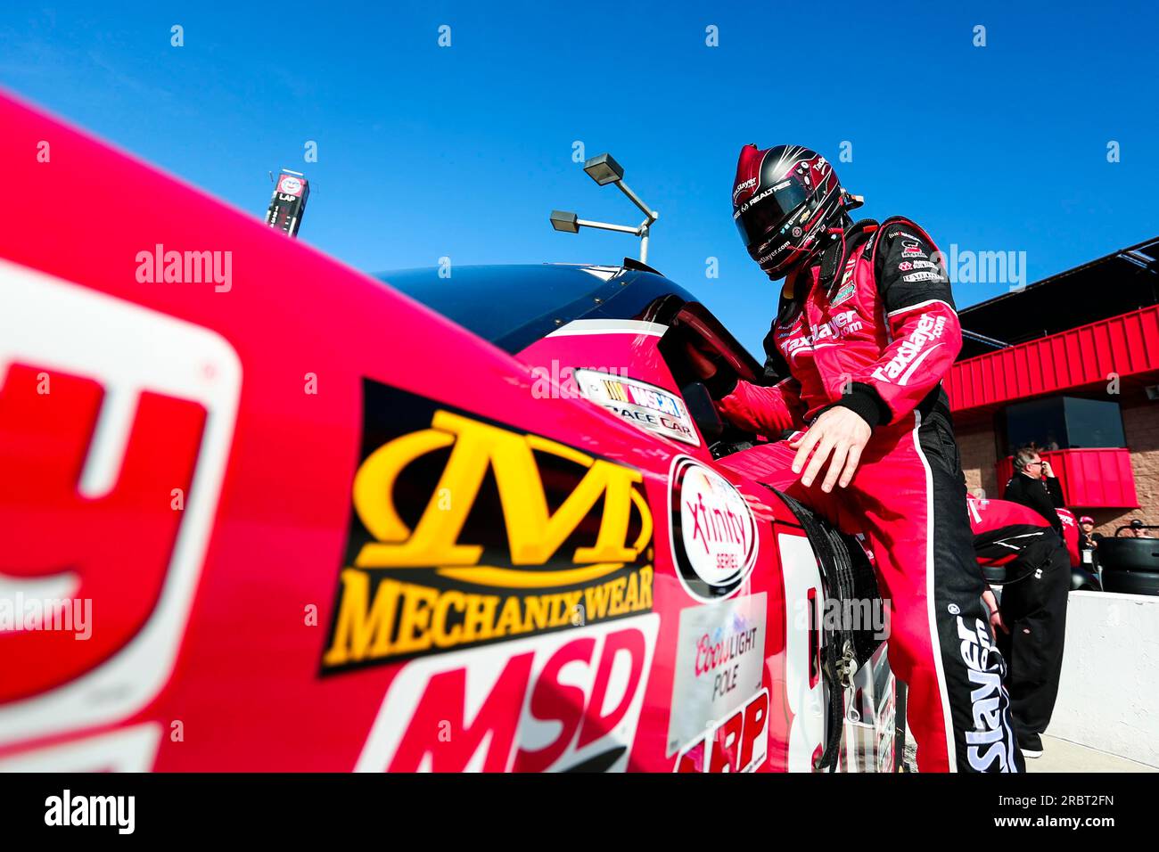 Fontana, CA, 21. März 2015: Kevin Harvick (88) besucht die Rennstrecke für die Qualifizierung um Drive4Clots.com 300 Uhr auf dem Auto Club Speedway in Fontana, CA Stockfoto