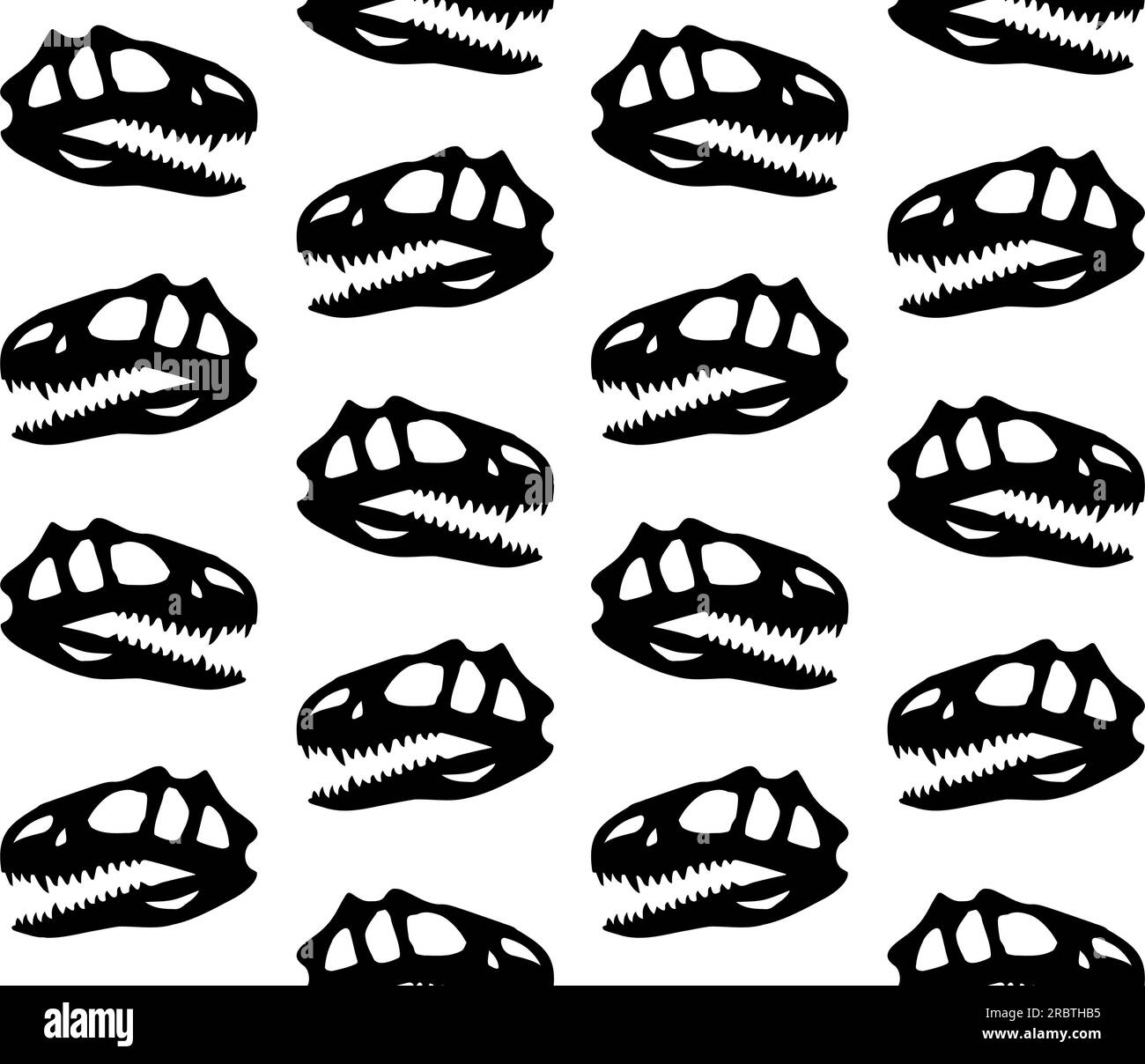 Vektornahtloses Muster des Tyrannosaurus dinosaurus Stock Vektor