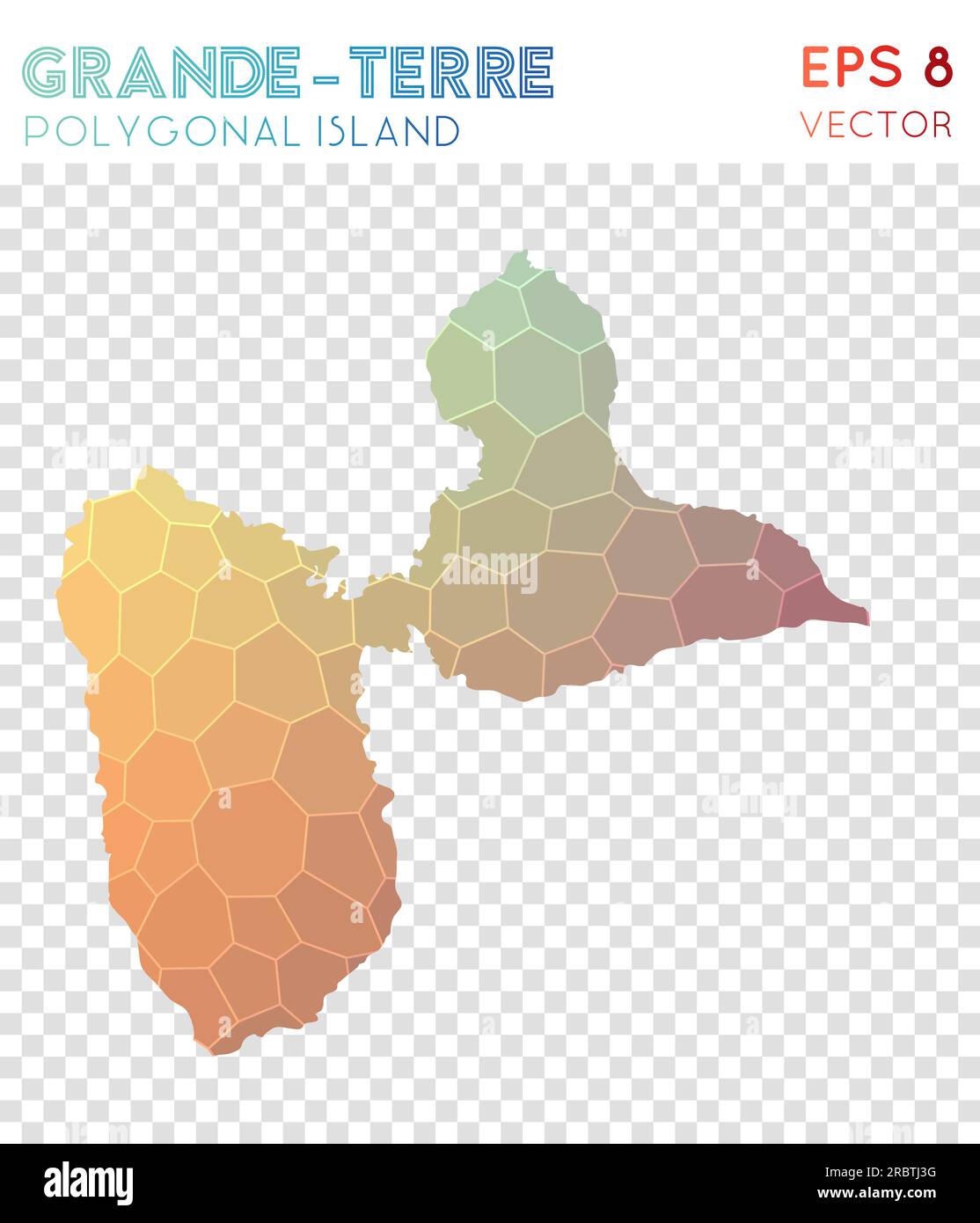 Mapa del vector grande terre Fotos und Bildmaterial in hoher