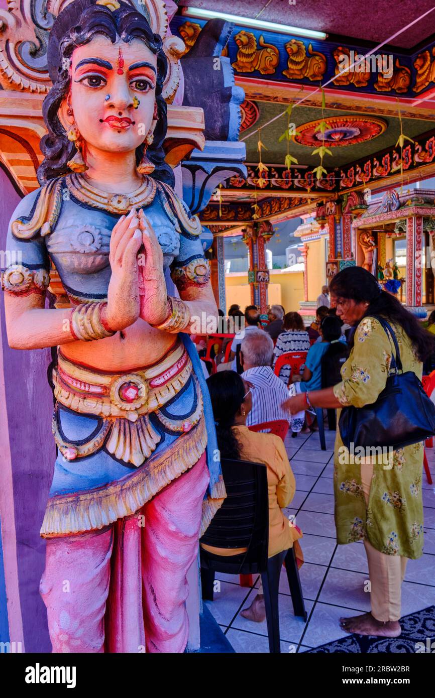 Mauritius, Port-Louis-Viertel, Port-Louis, der Kannanur Mariamman Kovil Hindu-Tempel Stockfoto