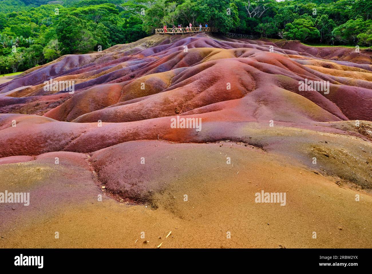 Mauritius, Black River District, Chamarel, Siebenfarbige Erde Stockfoto