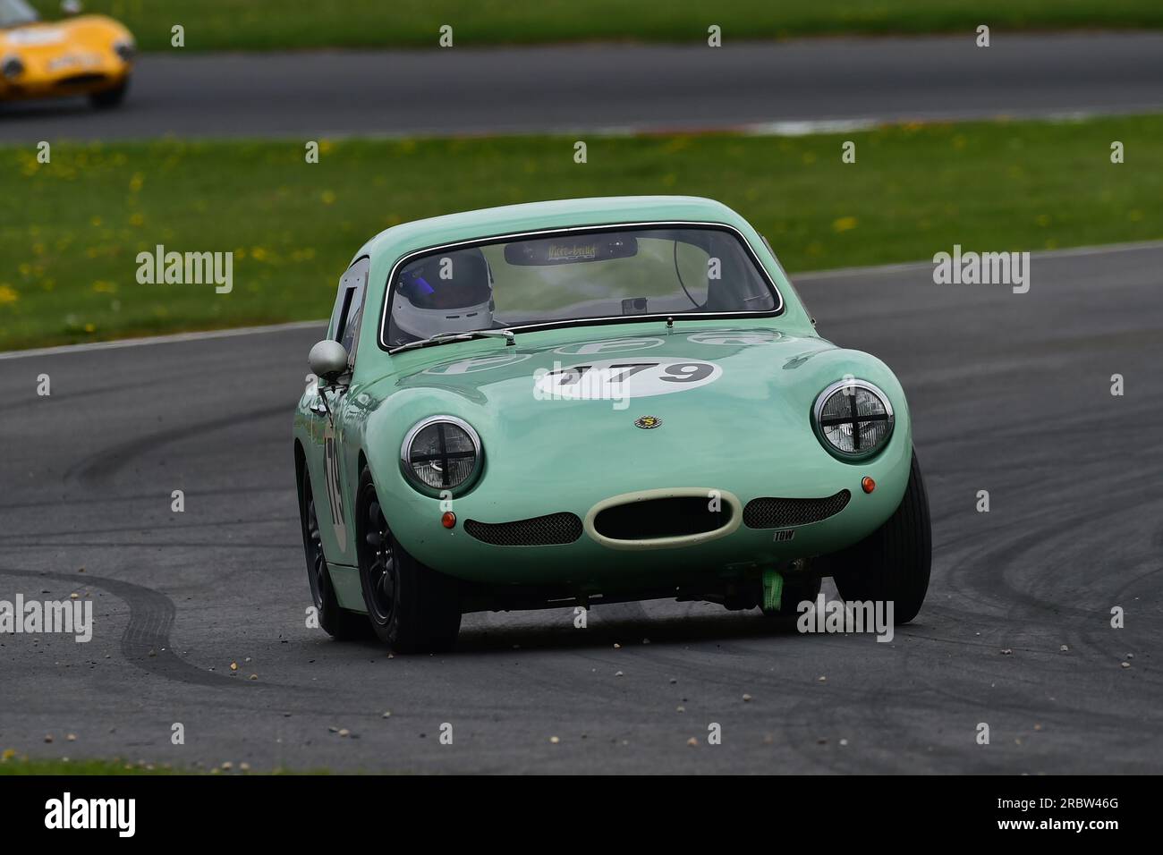 Samuel Ashby, Austin Healey Speedwell Sprite, eine Veranstaltung mit zwei unterschiedlichen Grids, HRDC Dunlop Allstars für Sportwagen vor 1966, GT und Touring Cars. Th Stockfoto