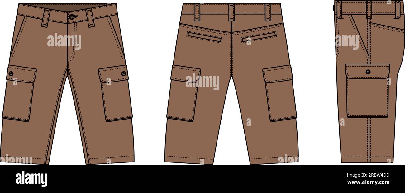 Herrenshorts ( kurze Hosen ) Vektorvorlage Illustration Stock Vektor