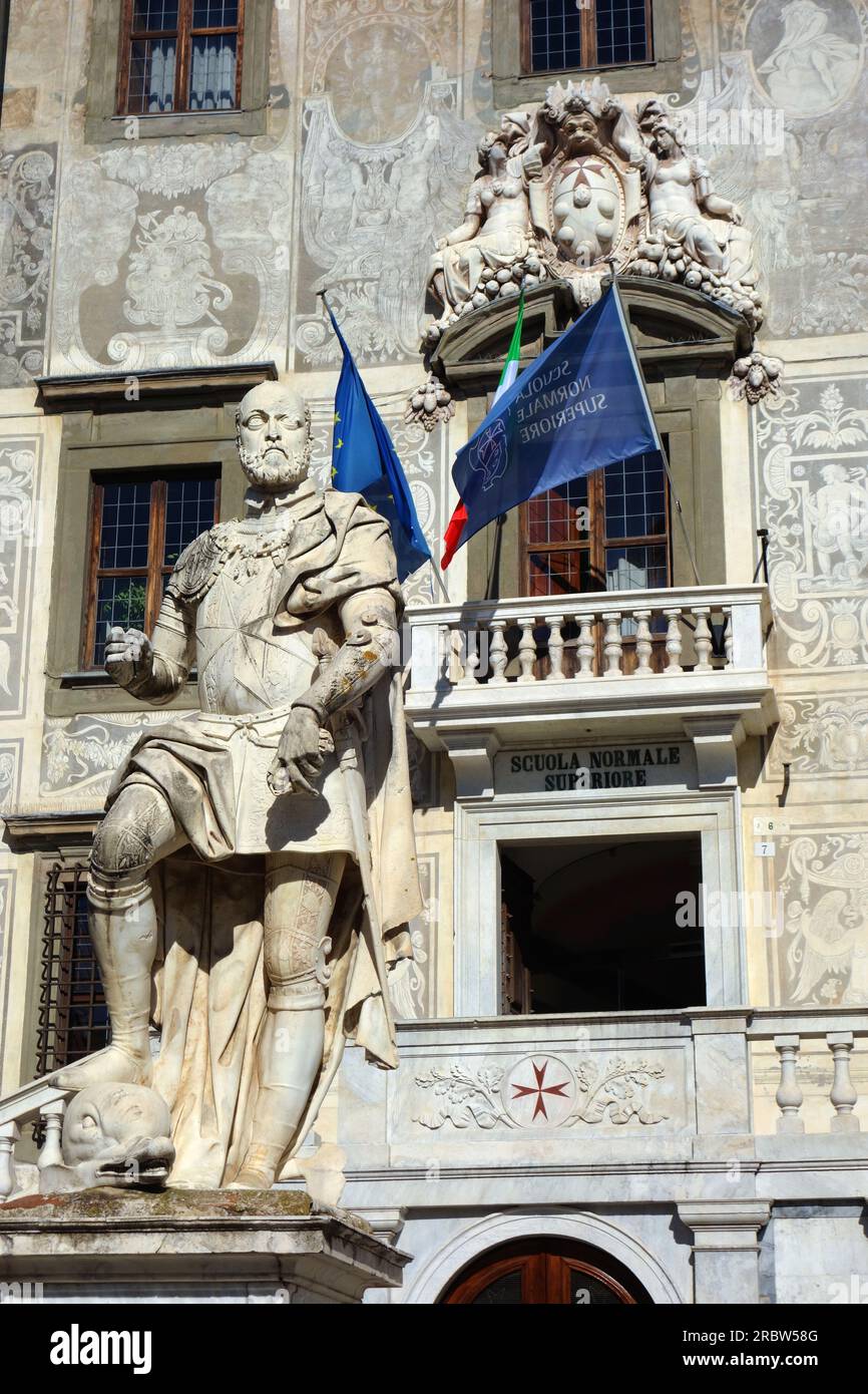 Das Scuola Normale Superiore ist ein historisches Gebäude in Pisa, eine berühmte öffentliche Universität in Italien, gegründet 1810 Stockfoto