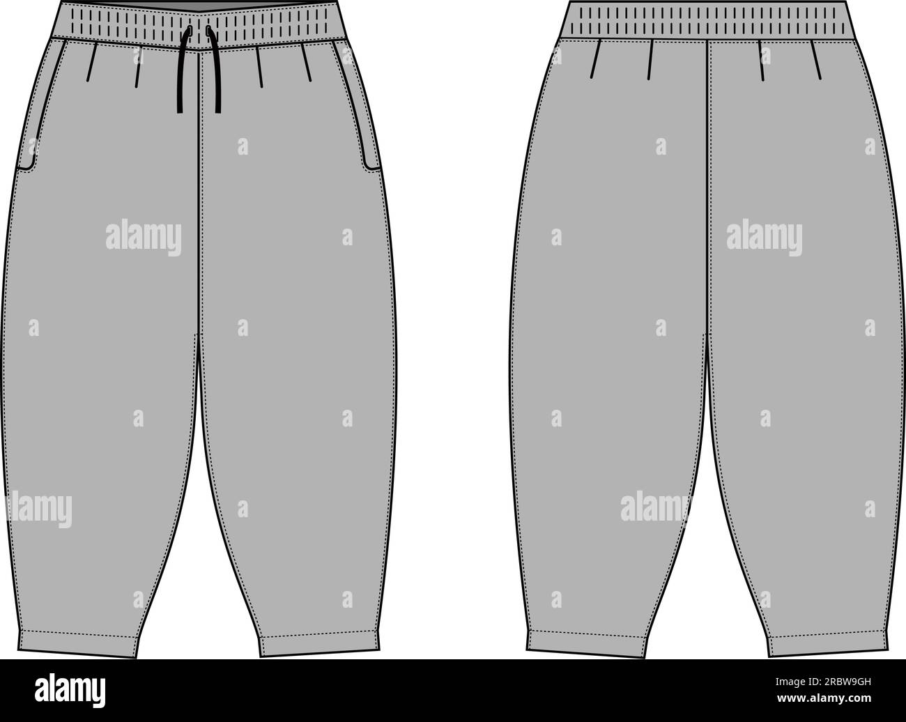 Haremshosen ( Sarrouel-Hosen ) Vektorvorlage Illustration Stock Vektor