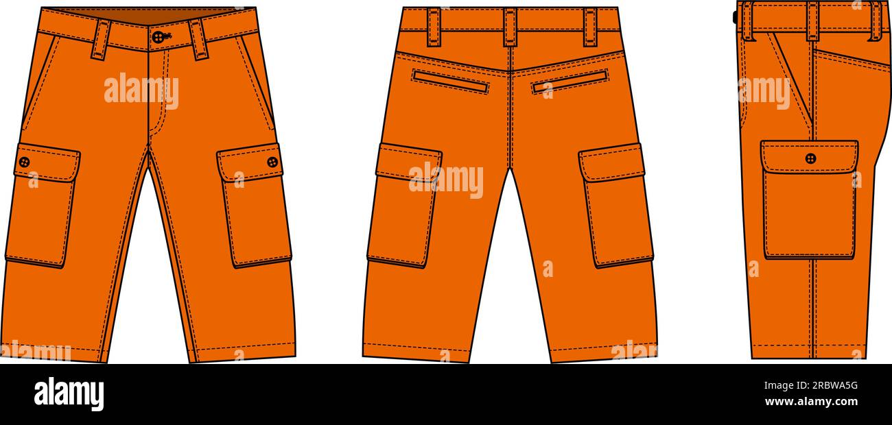 Herrenshorts ( kurze Hosen ) Vektorvorlage Illustration Stock Vektor