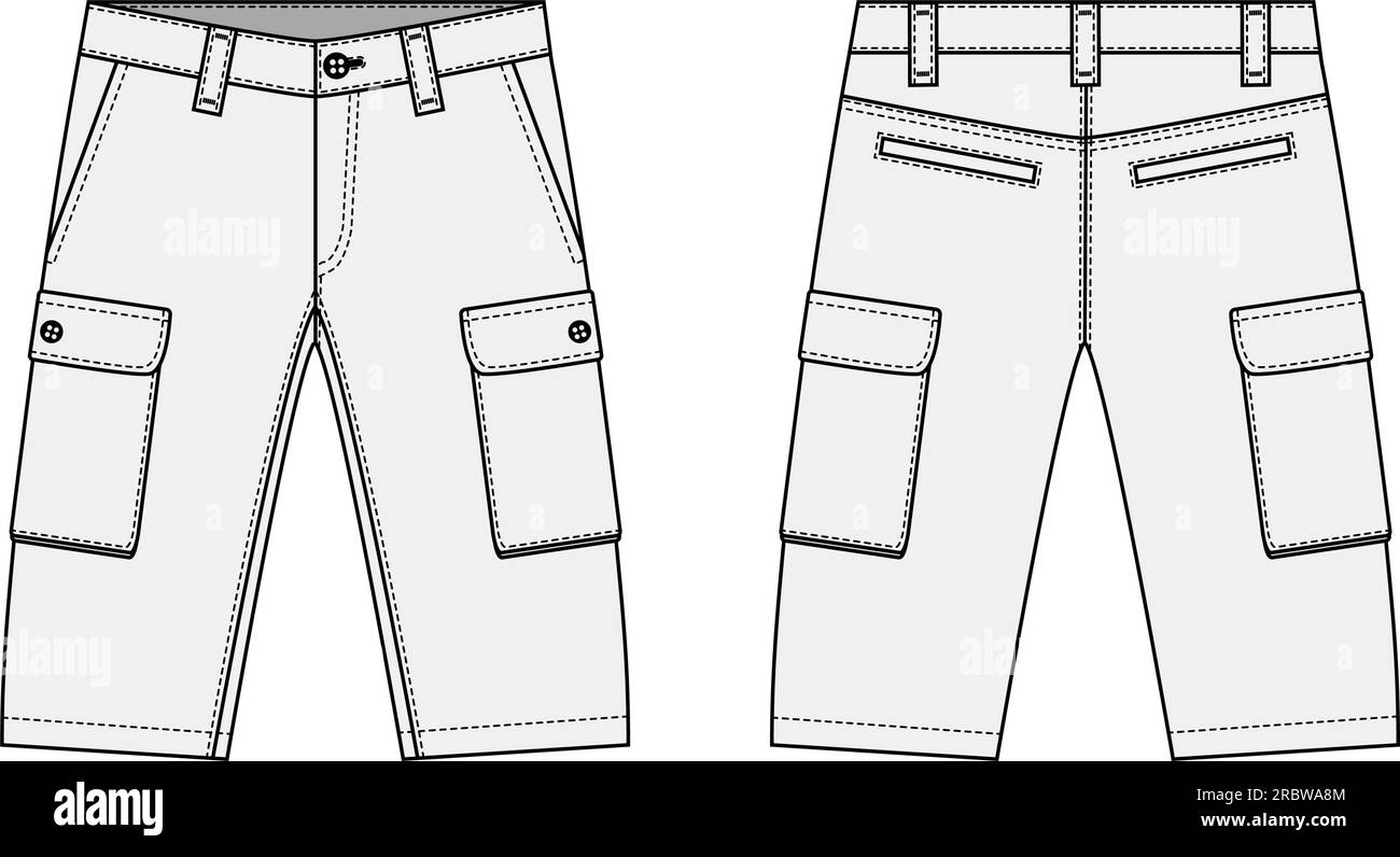 Herrenshorts ( kurze Hosen ) Vektorvorlage Illustration Stock Vektor