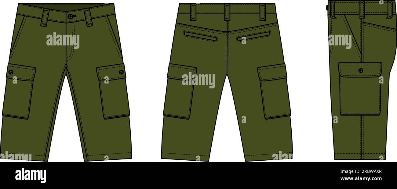 Herrenshorts ( kurze Hosen ) Vektorvorlage Illustration Stock Vektor