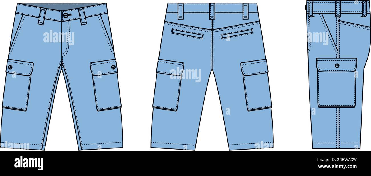 Herrenshorts ( kurze Hosen ) Vektorvorlage Illustration Stock Vektor
