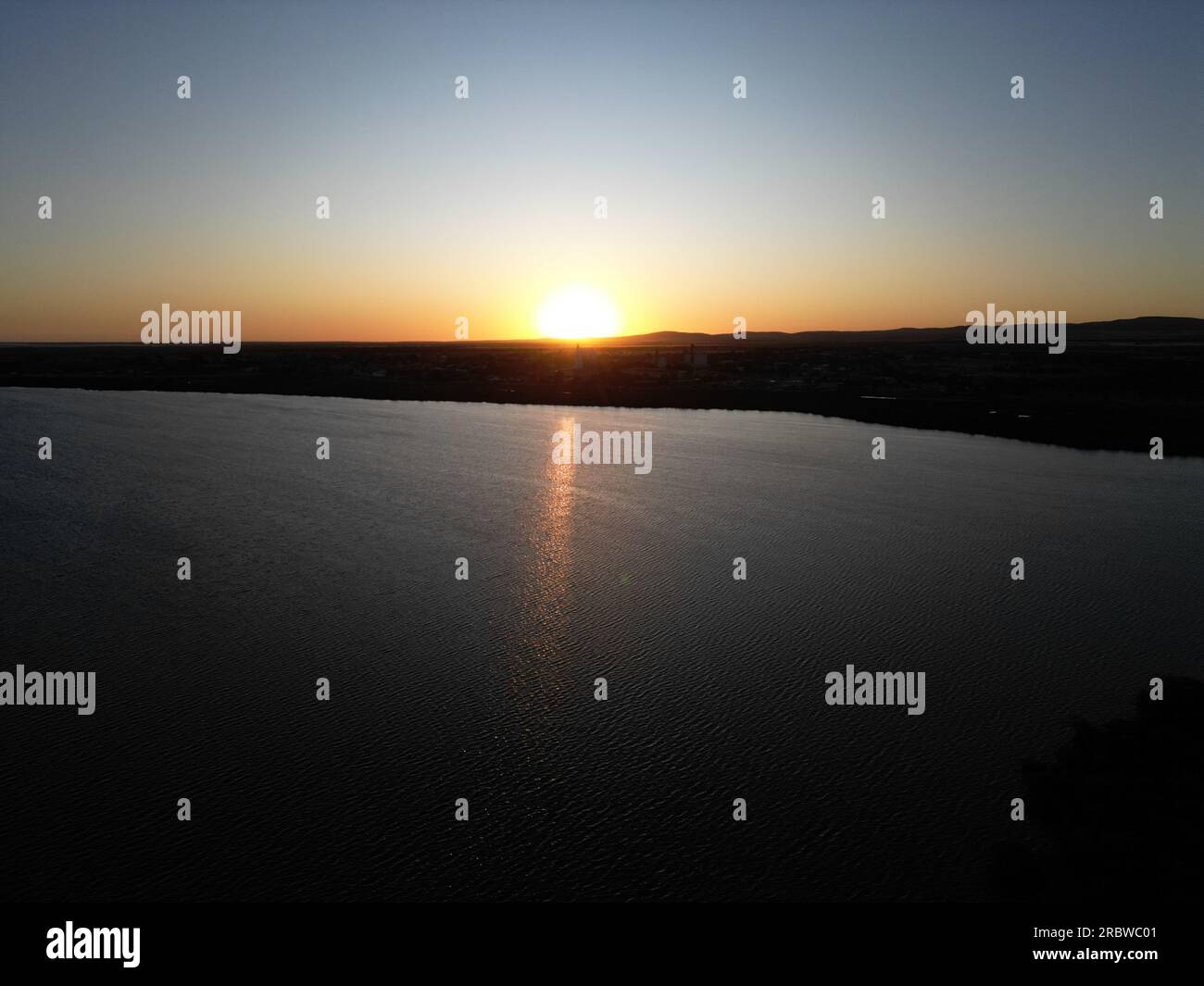 Sonnenuntergang in Cowell, South Australia Stockfoto