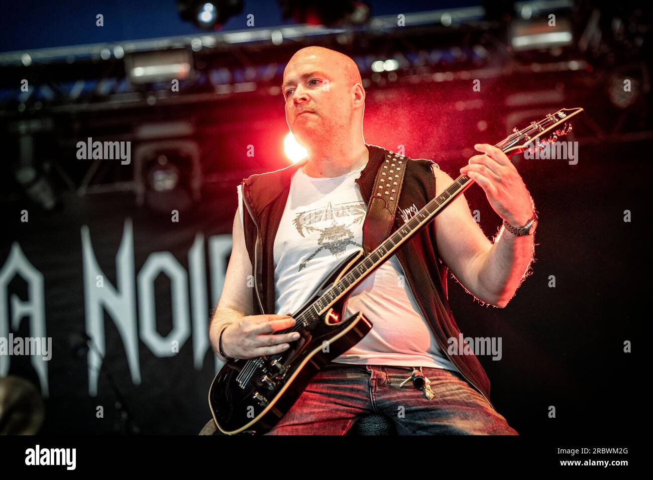Oslo, Norwegen. 24., Juni 2023. Die norwegische Schwarzmetallband Aura Noir führt während des norwegischen Musikfestivals „Tons of Rock 2023“ in Oslo ein Live-Konzert auf. (Foto: Gonzales Photo - Terje Dokken). Stockfoto