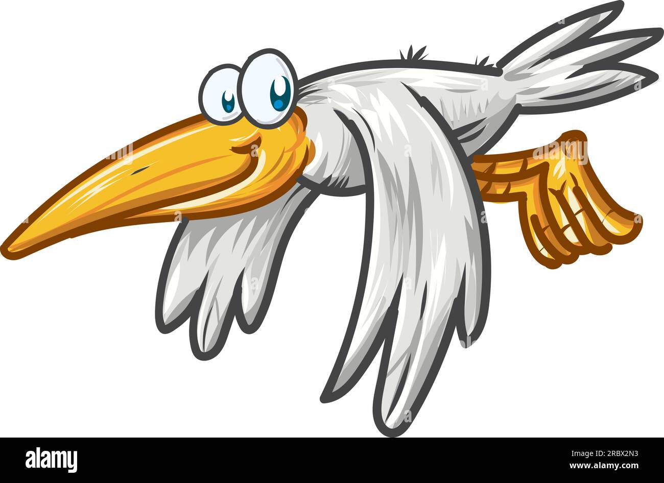 Komischer Möwen-Zeichentrickfilm. vektordarstellung Stock Vektor