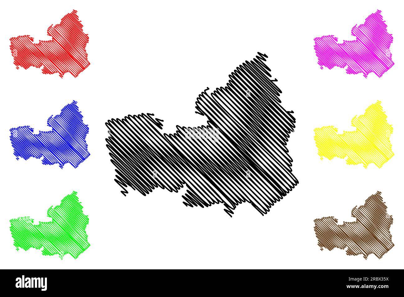 Chorley nicht-Metropolregion, Borough (Vereinigtes Königreich von Großbritannien und Nordirland, zeremonielle Grafschaft Lancashire oder Lancs, England) Karte Stock Vektor