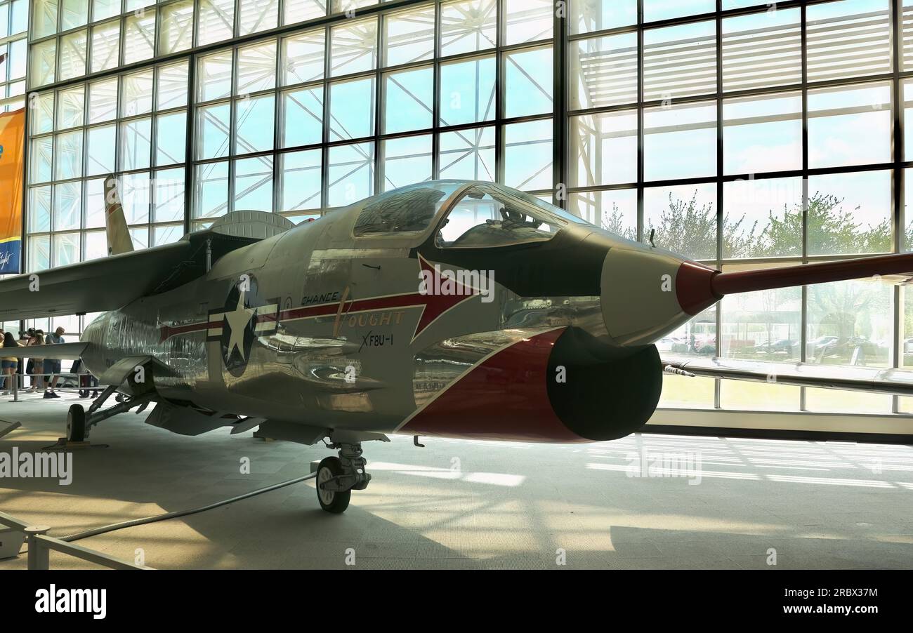 US Navy Vought (XF-8A) XF8U-1 Crusader 899 Prototyp Jet FighterThe Museum of Flight Seattle Washington State USA Stockfoto