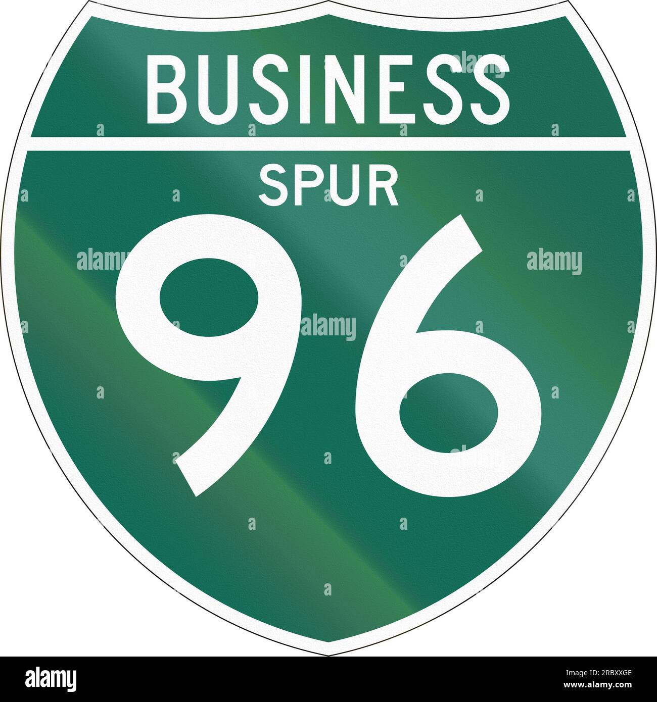 - Abseits der Interstate Business Spur Schild. Stockfoto