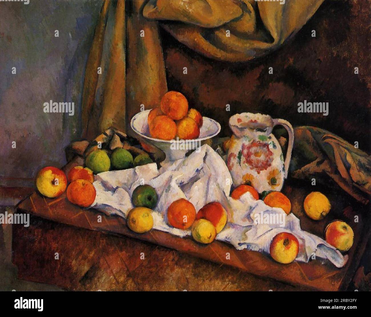 Obstschale, Pitcher und Obst 1894 von Paul Cezanne Stockfoto