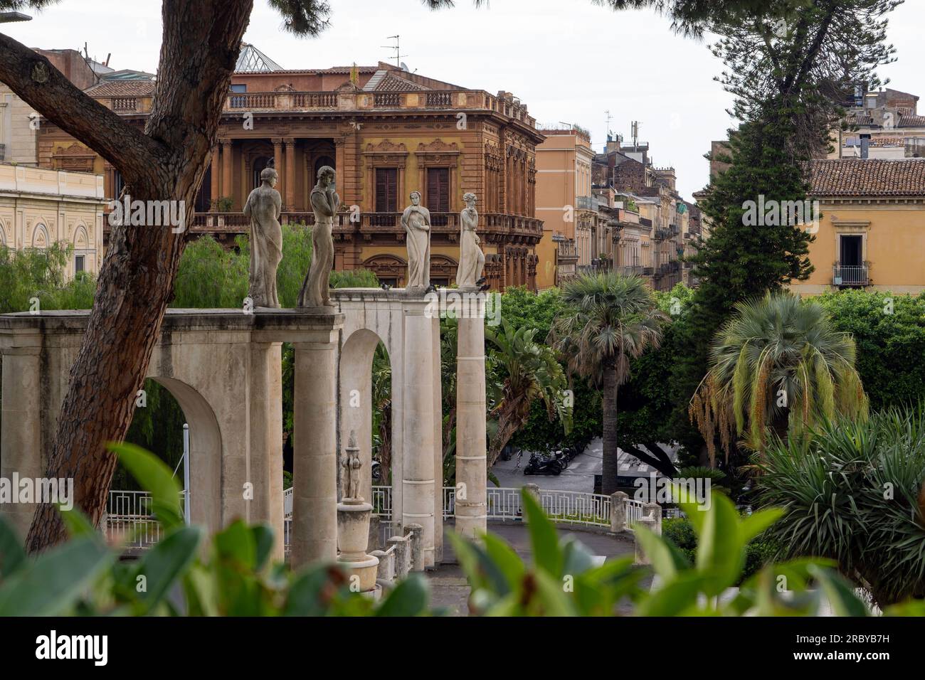 Öffentliche Gärten in Taormina, Sizilien Stockfoto