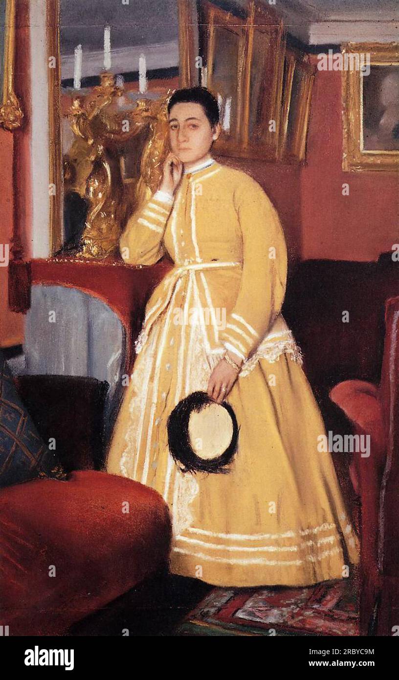 Porträt von Madame Edmondo Morbilli, geboren Therese De Gas 1869 von Edgar Degas Stockfoto