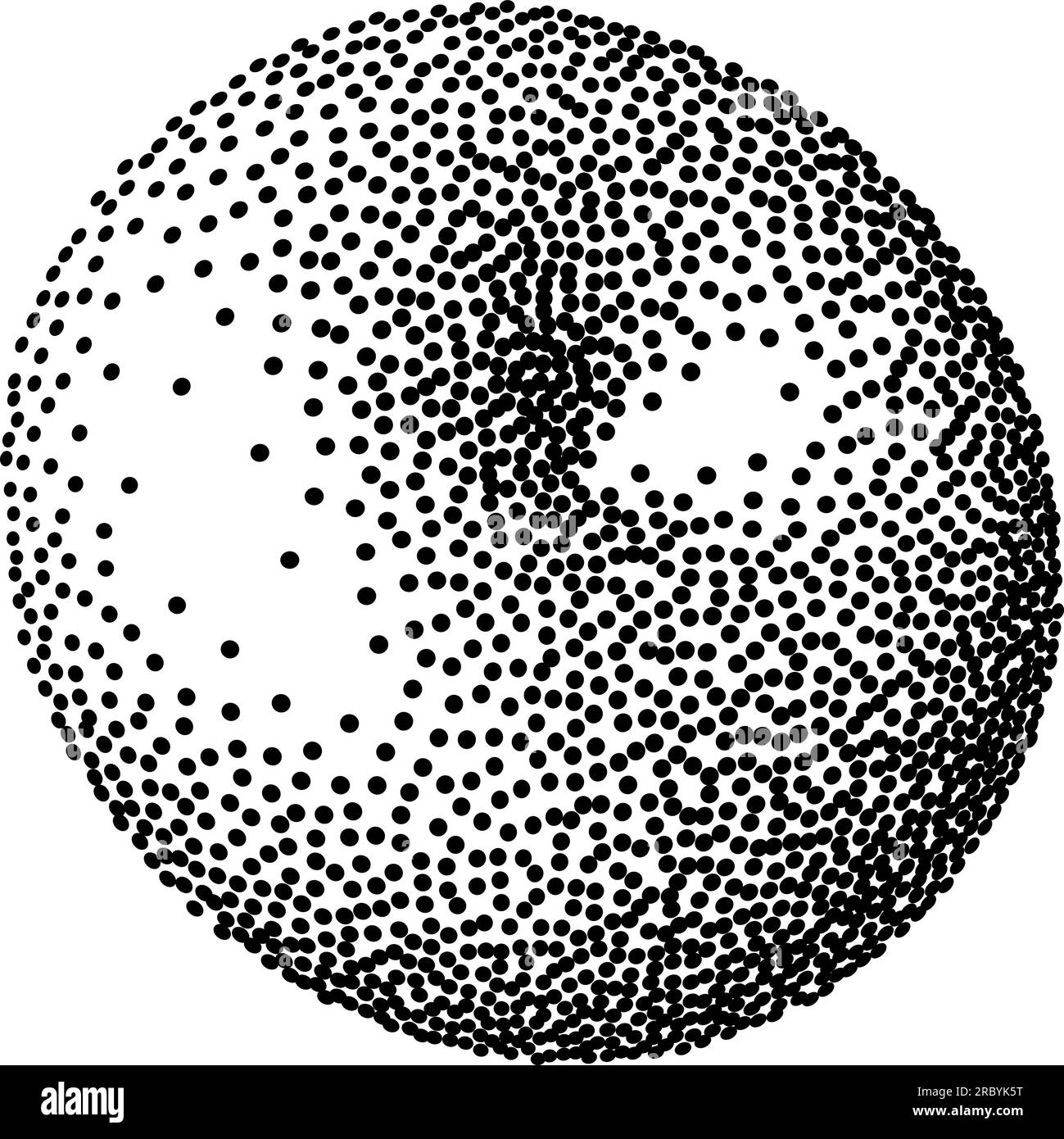 Stipple Torus 3D-Konzept. Geometrische Punktarbeit isoliert. Stock Vektor