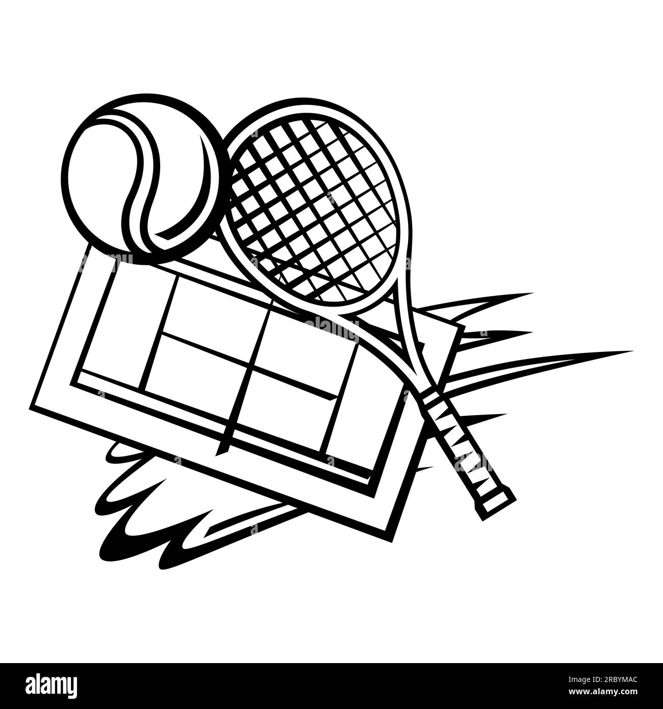 Emblem mit Tennissymbolen. Sportverein-Label oder -Emblem. Stock Vektor