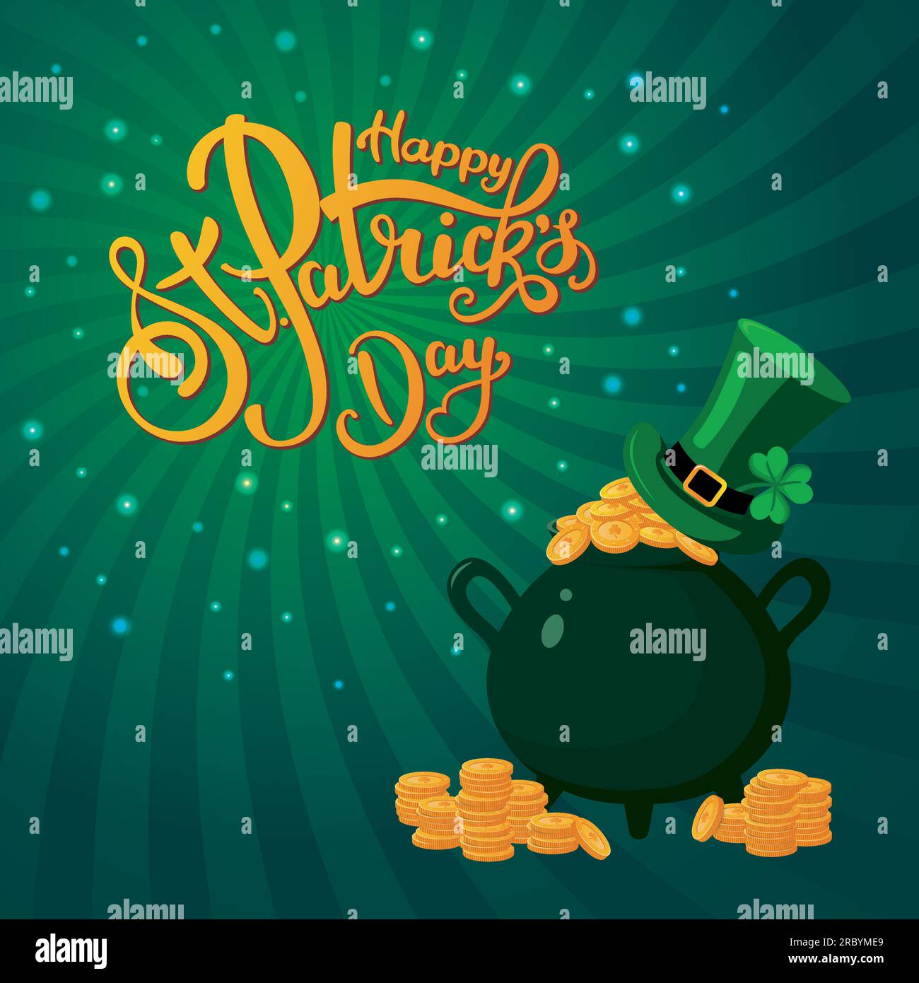 Poster auf St. Patricks Tag Stock Vektor