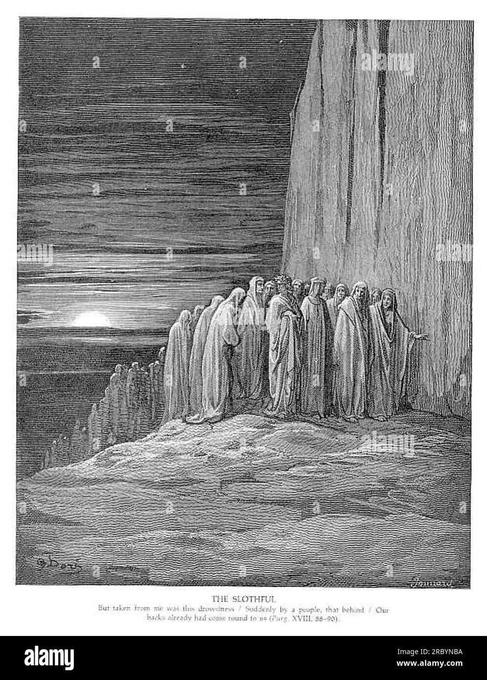 Die Faulheit von Gustave Dore Stockfoto