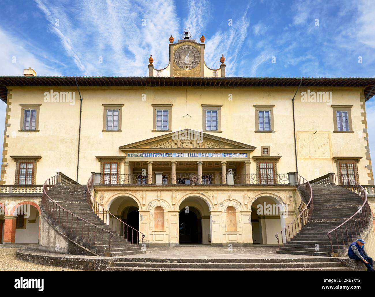 Medici Villa in Poggio a Caiano, Toskana Stockfoto
